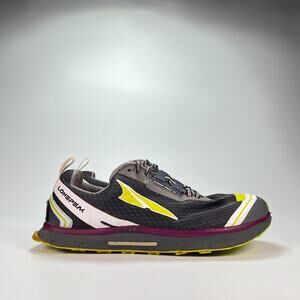 Altra Lone Peak 2.0 Zero Drop Gray Yellow Running Shoes A2453-1 Women's Size 8.5